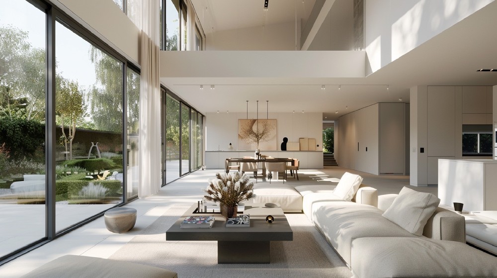 淺色系現代售樓處會客廳